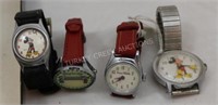 4 VTG CHARACTER WATCHES INC 2 MICKEY MOUSE, SNOW