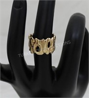 CUSTOM MADE 14K GOLD FREE-FORM RING, APPRX 10.5G