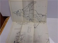 Vintage 1946 Map of Michigan