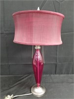PINK LAMP W SHADE