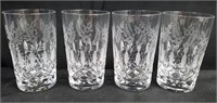LOT OF 4 CRYSTAL TUMBLERS