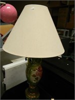 Gorgeous Green Porcelain Lamp w/ Shade