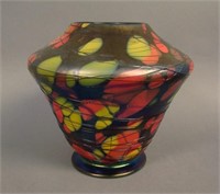 Fenton Art Glass Wide Shoulder Vase w/ Threading