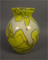 1976 Barber Era Fenton Bulbous Vase – Yellow
