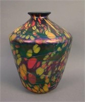 8 ½” Fenton Bulbous Vase w/ Threading – Mosaic