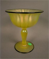 7” Tall U.S. Glass #314 Stemmed Round Compote –