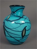 7” Tall Fenton Art Glass Vase by Dave Fetty –