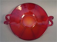 Fenton #1621 Dolphin Flat Plate – Ruby