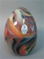 4 ½” Tall Fenton Figural Egg Paperweight by Dave