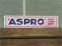 Aspro tin sign