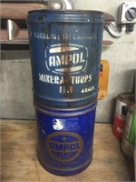 2 X Ampol 4 gallon drums