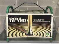 original BP visco oil bottle rack with basket