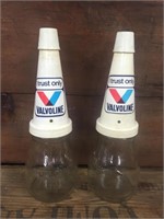 Genuine 500ml oil bottles with Valvoline tops x 2