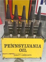 Pennsylvania oil Rack complete with bottles