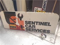 Sentinel Car services sign approx 150 x 58 cm