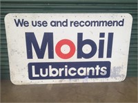 Original Mobil lubricant metal sign