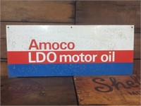Original Amoco rack sign approx 76 x 30 cm
