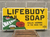 Originalenamel Lifebouy soap sign approx