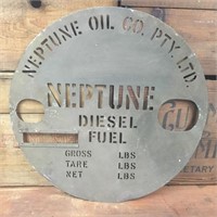 Neptune diesel fuel  drum stencil