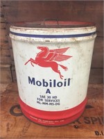Mobiloil A 5 gallon drum