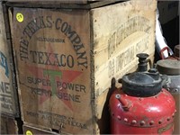 Texaco super power kerosene wooden box