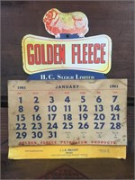 Golden Fleece 1961 calandar