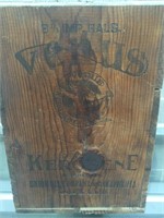 Venus kerosene wooden box