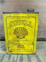 Shell hand separator oil 1 imp quart tin