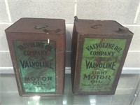 2 X valvolime 4 imperial gallon motor oil tins