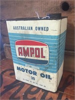 Ampol 1 gallon  motor oil tin