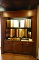 Display Cabinet w/Sample Door Rack-74" Wide