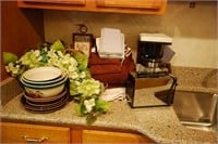 Misc Lot-Toaster, Coffee Maker, Towels, Bowls,