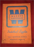 WARNER HARDWARE MINNEAPOLIS catalog
