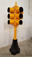 4 Way Traffic Signal w/Cast Iron Curb Stand