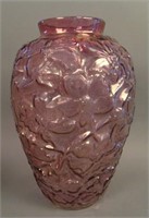 11” Consolidated Wild Rose Bulbous Vase – Lt.