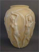 11 ½” Tall Phoenix Dancing Ladies Vase – Tan