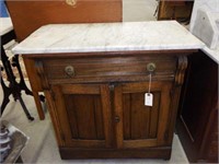 Lot #107 Victorian single drawer over two door