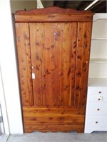 Lot #117 Single door cedar armoire