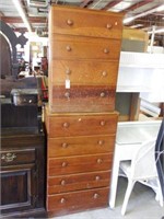 Lot #113 Pine Four drawer dresser and Pine