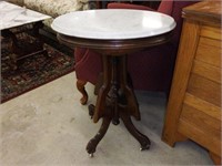 Lot #72 Victorian marble top lamp table