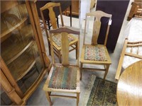 Lot #26 Set of (6) antique Oak side chairs