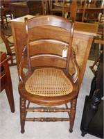 Lot #62 Victorian Poplar cane seat side chair