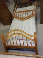 Lot #16 Contemporary twin bed with mattress