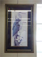 Lot #48 Nicely framed print of Great Blue