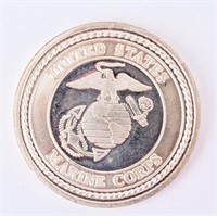 Coin Marine Corps 1 Ounce .999 Fine Silver