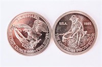 Coin 2 American Prospector Silver Rounds BU