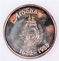 Coin Atocha 1622-1985 1 Ounce .999 Fine Silver