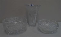 Lot of 3 Glass Objects