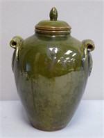 Green Decorative Lidded Jar