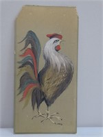 K. RIMEK - Pastel on Board Painting - Rooster